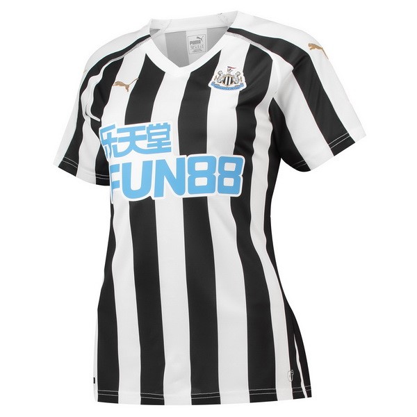 Camiseta Newcastle United Primera equipo Mujer 2018-19 Blanco Negro